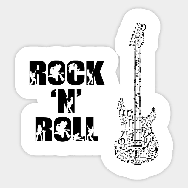 Rock and Roll Sticker by I-Heart-All